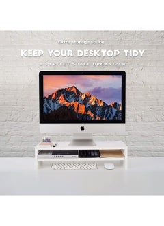 Mahmayi Mahmayi White MSR-WHT Monitor Stand Riser for Laptop Computer/TV/PC/Printer, Multifunctional Systems  - Image 2