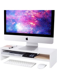 Mahmayi Mahmayi White MSR-WHT Monitor Stand Riser for Laptop Computer/TV/PC/Printer, Multifunctional Systems  - Image 1