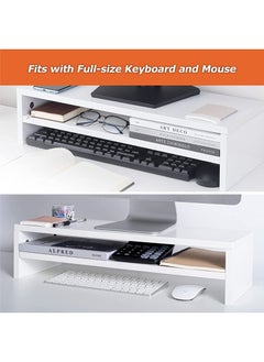 Mahmayi Mahmayi White MSR-WHT Monitor Stand Riser for Laptop Computer/TV/PC/Printer, Multifunctional Systems  - Image 4
