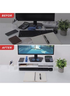 Mahmayi Mahmayi White MSR-WHT Monitor Stand Riser for Laptop Computer/TV/PC/Printer, Multifunctional Systems  - Image 5