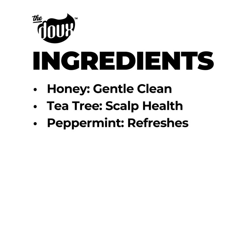 The Doux Noâ€‘Scrub Exfoliating Clarifying Shampoo for Curly Textured Hair â€“ Scalp Exfoliator & Clarifying Shampoo with Honey & Antioxidants â€“ Deep Clean Hair Shampoo for Women, 8 oz - Image 4