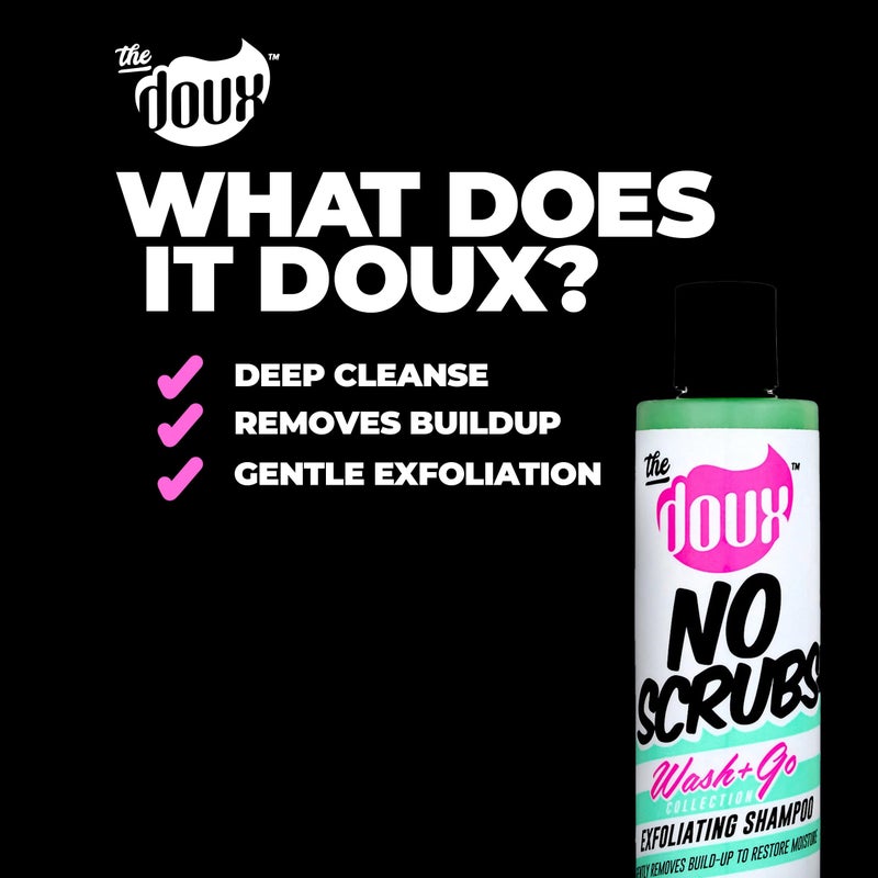 The Doux Noâ€‘Scrub Exfoliating Clarifying Shampoo for Curly Textured Hair â€“ Scalp Exfoliator & Clarifying Shampoo with Honey & Antioxidants â€“ Deep Clean Hair Shampoo for Women, 8 oz - Image 5