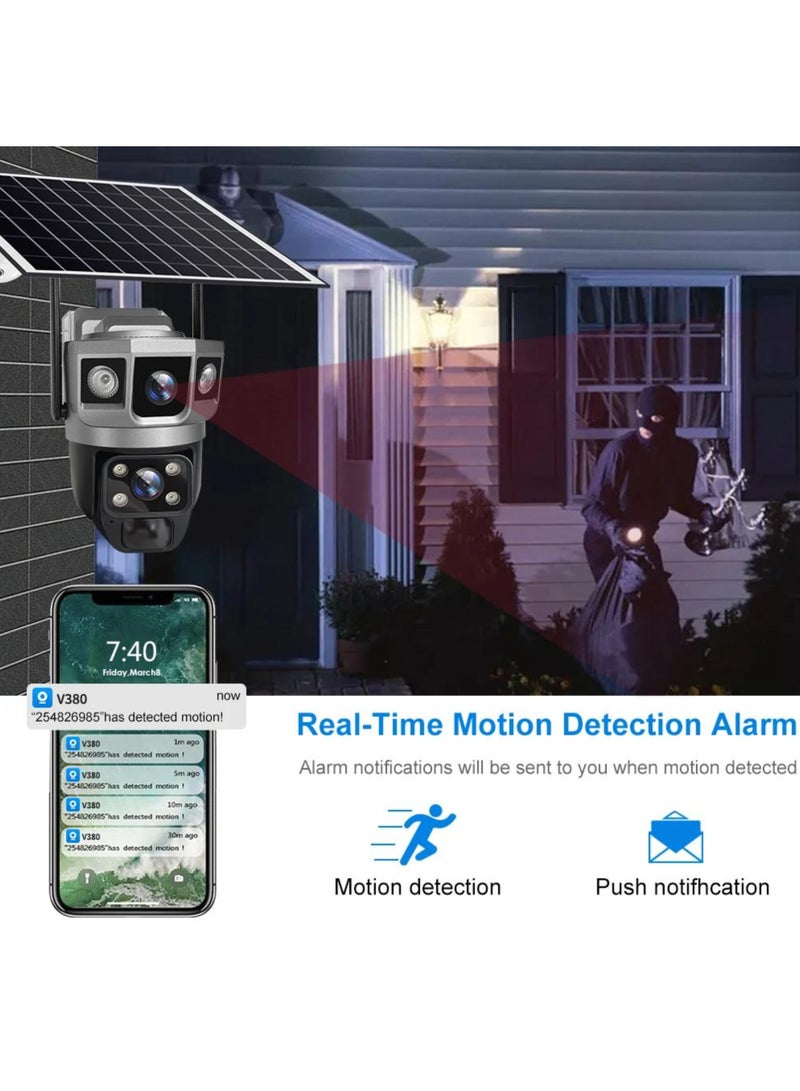 Milatech 6K 12MP Solar WiFi Dual Lens Outdoor IP Camera PIR Detection Waterproof Security Cam - Image 5