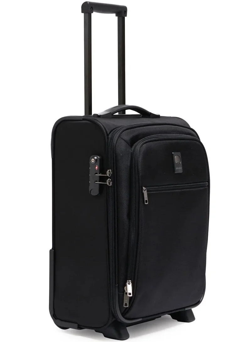 DELSEY Paris Omega 45 Cm Softcase 2 Wheel Non-Expandable Cabin Luggage Trolley - Black