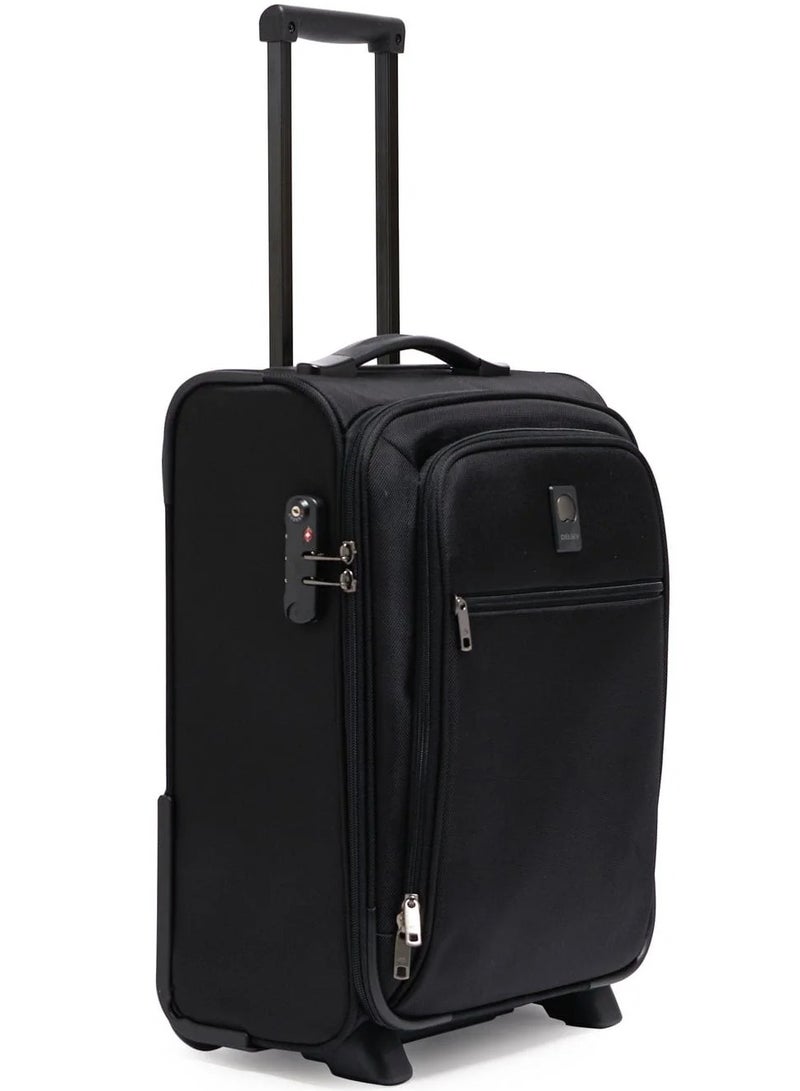 DELSEY Paris Omega 45 Cm Softcase 2 Wheel Non-Expandable Cabin Luggage Trolley - Black - Image 2