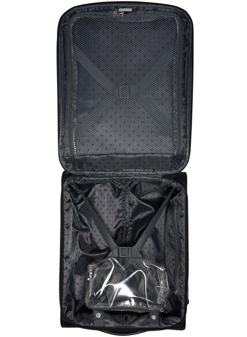 DELSEY Paris Omega 45 Cm Softcase 2 Wheel Non-Expandable Cabin Luggage Trolley - Black