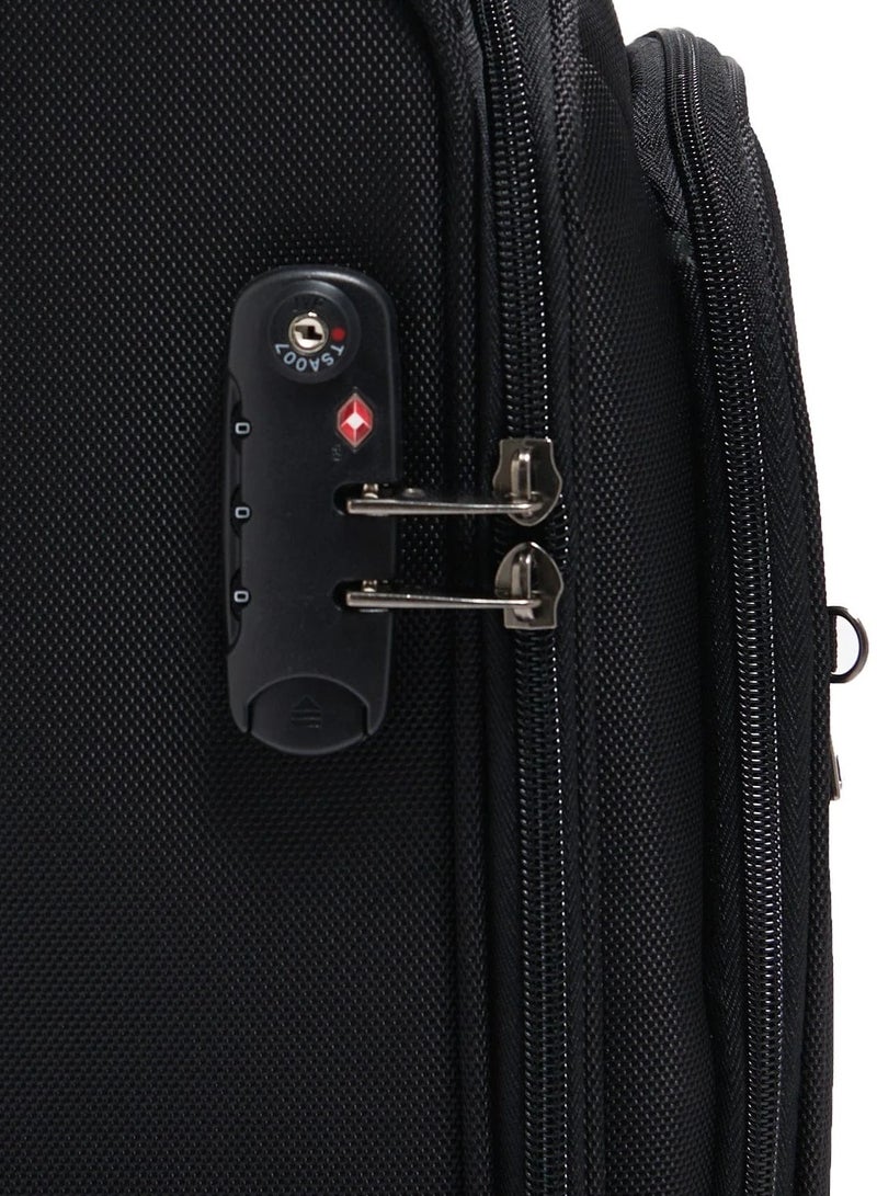 DELSEY Paris Omega 45 Cm Softcase 2 Wheel Non-Expandable Cabin Luggage Trolley - Black - Image 5