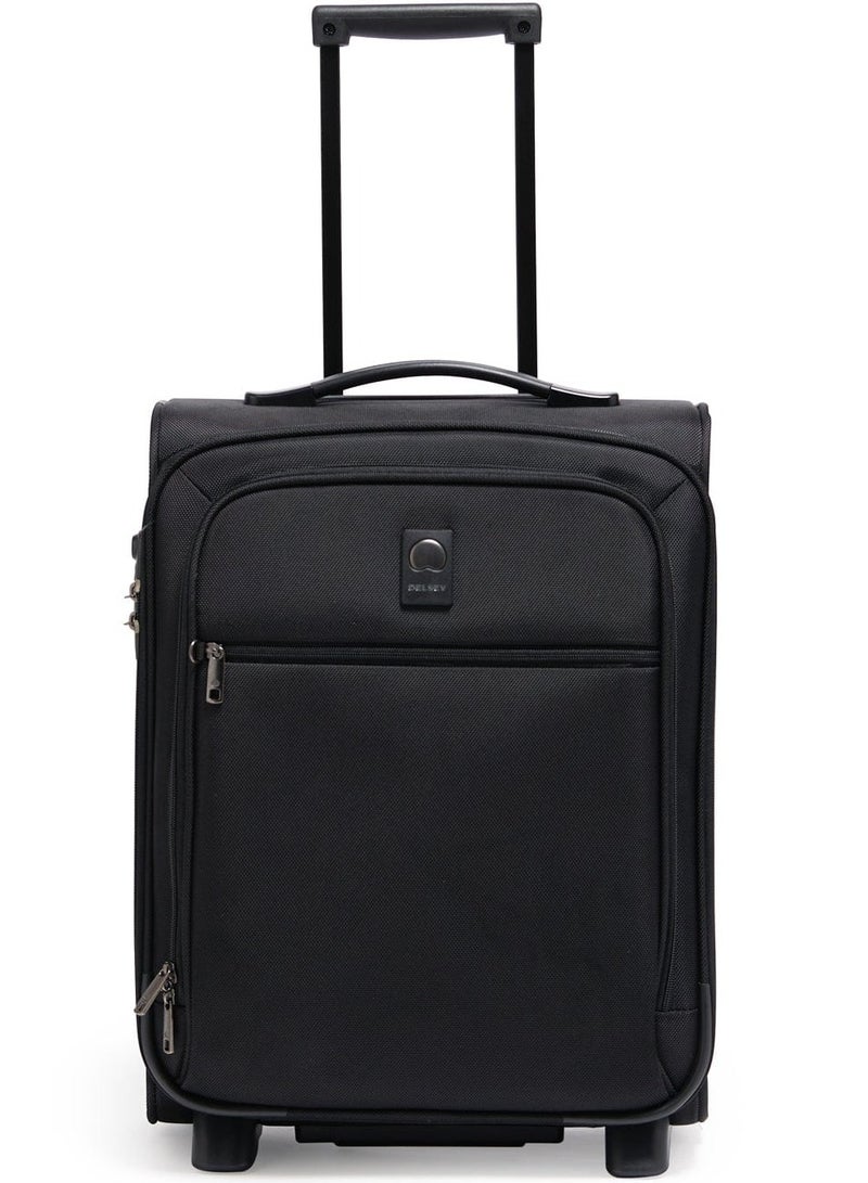 DELSEY Paris Omega 45 Cm Softcase 2 Wheel Non-Expandable Cabin Luggage Trolley - Black - Image 1