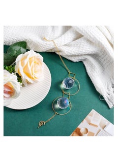 SYOSI 7Pack Crystal Suncatchers,Gold Moon Star Sun Catchers Hanging with Chain Pendant Ornament Colorful Crystal Glass Balls for Window Bedroom Car Home Garden Office Party Wedding Decorations  - Image 3