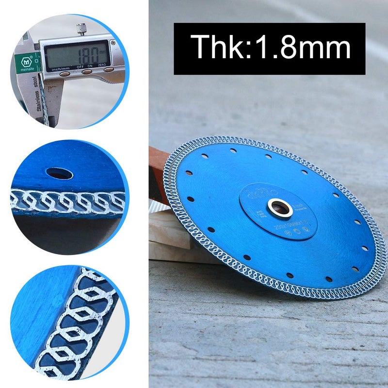 DAPRO 8 Inch Super Thin Diamond Porcelain Blade Tile Cutting Blade for Cutting Granite Marble Porcelain Ceramic Tile - Image 4
