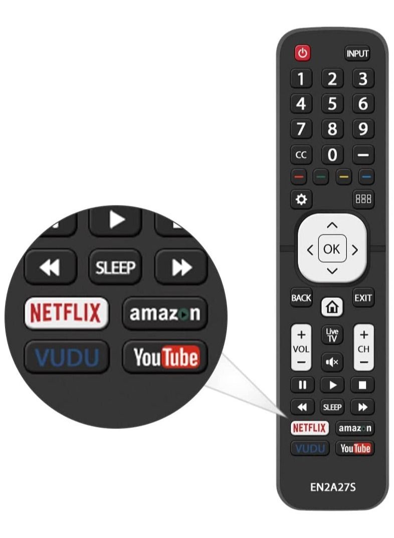 Replacement Remote Control Fit for Sharp LCD HDTV 4K Ultra LED Smart TV LC-40N5000U LC-43N5000U LC-50N5000U LC-50N6000U LC-50N7000U LC-55N620CU LC-65N9000U  - Image 1