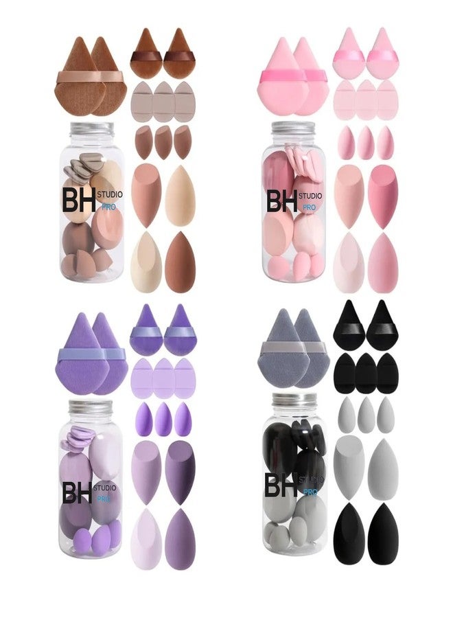 BH STUDIO PRO 14 Pcs Makeup Sponges Set With Storage Case, Latex Free Flawless Soft Setting, Beauty Blender Sponge Suitable for Liquid, Cream and Powder - Multicolored - Image 2