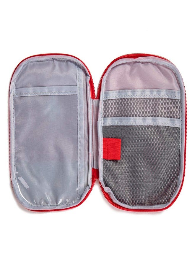 Jipemtra First Aid Backpack Empty Medical First Aid Bag Red Emergency Treatment First Responder Trauma Bag for Preschool Child Care Center Field Trips Camping Daycare (Red with Inside Mesh Bags) - Image 3