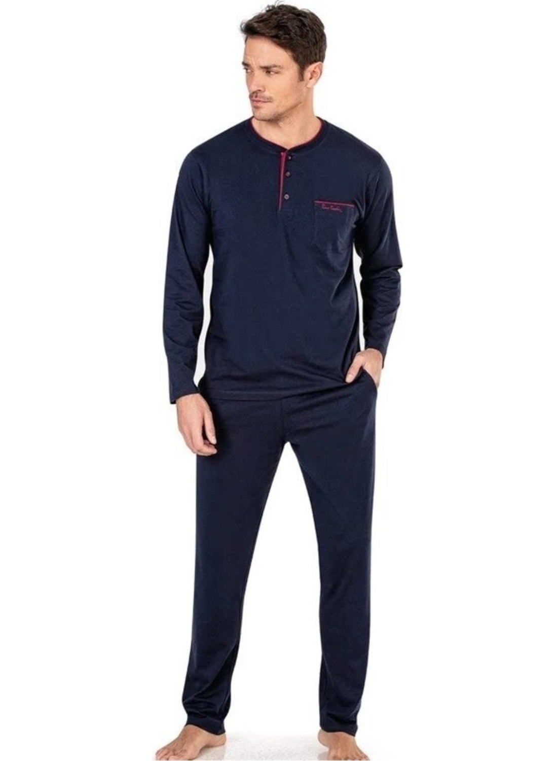 pierre cardin Men's Dressing Gown Pajama Set Undershirt Boxer Set Socks Set  - Image 3