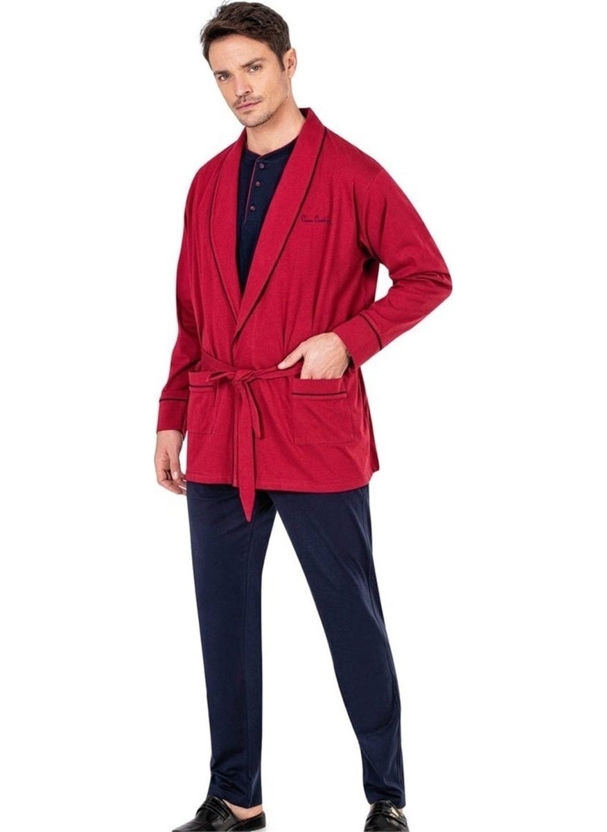 pierre cardin Men's Dressing Gown Pajama Set Undershirt Boxer Set Socks Set  - Image 1