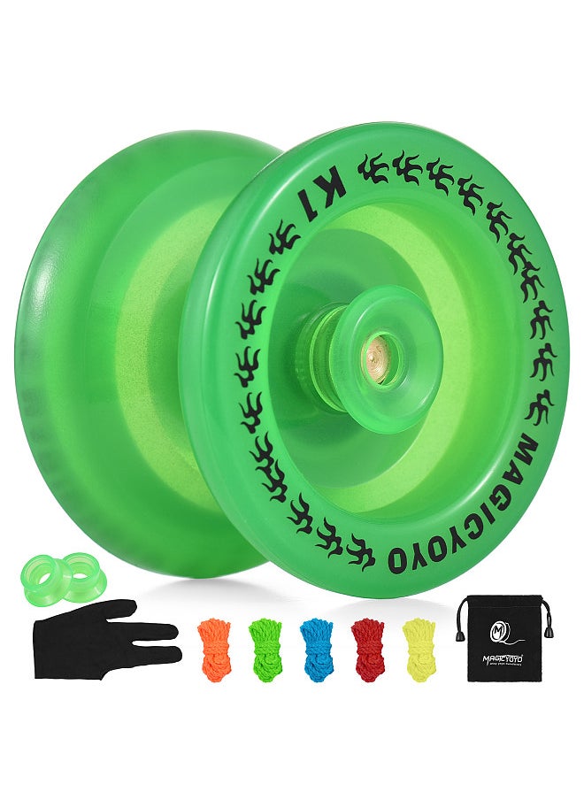 Magic Yoyo Unresponsive Yoyo for Kids Yo-Yo Ball with 5 Replacement Strings Glove Storage Pouch  - Image 1