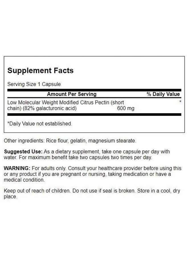 SWANSON Pectipure Modified Citrus Pectin Supports Digestive Health And Cellular Health Delivers Minimum Of 82% Galacturonic Acid Natural Wellness Supplement (60 Capsules 600Mg Each) - Image 3
