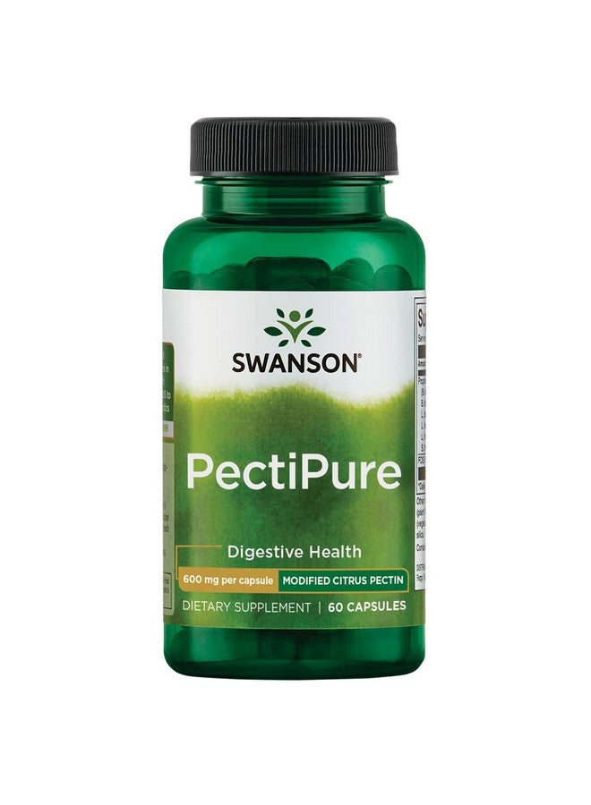 SWANSON Pectipure Modified Citrus Pectin Supports Digestive Health And Cellular Health Delivers Minimum Of 82% Galacturonic Acid Natural Wellness Supplement (60 Capsules 600Mg Each) - Image 1