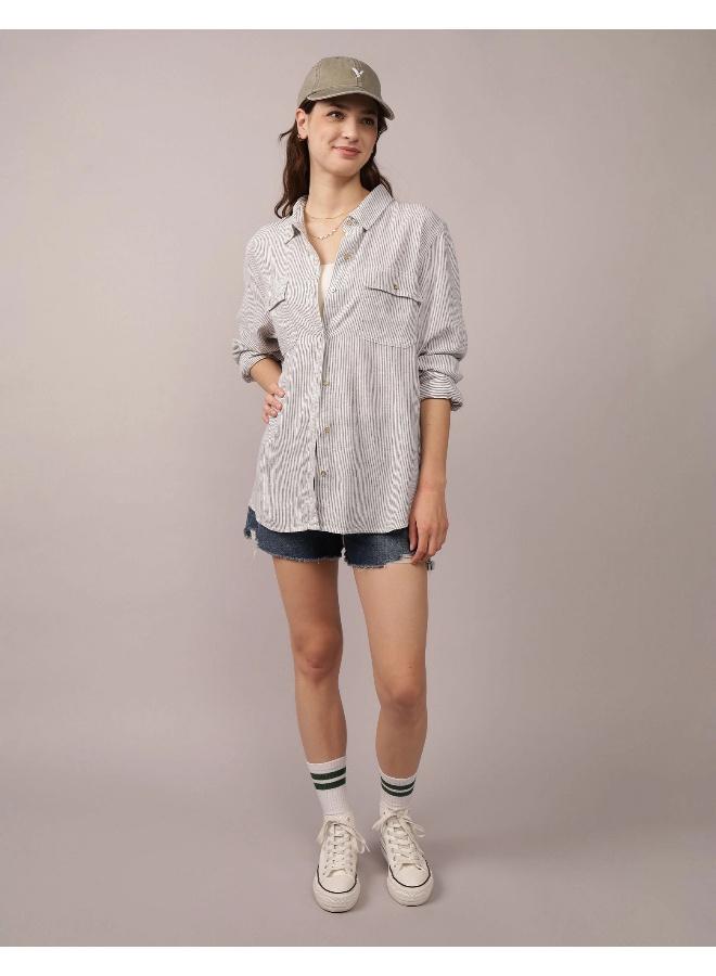 امريكان ايجل قميص بأزرار وأكمام طويلة لعطلة نهاية الأسبوع - Image 1