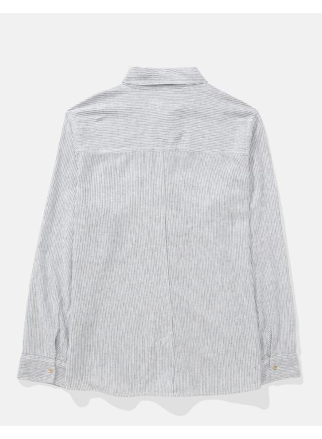 امريكان ايجل قميص بأزرار وأكمام طويلة لعطلة نهاية الأسبوع - Image 2