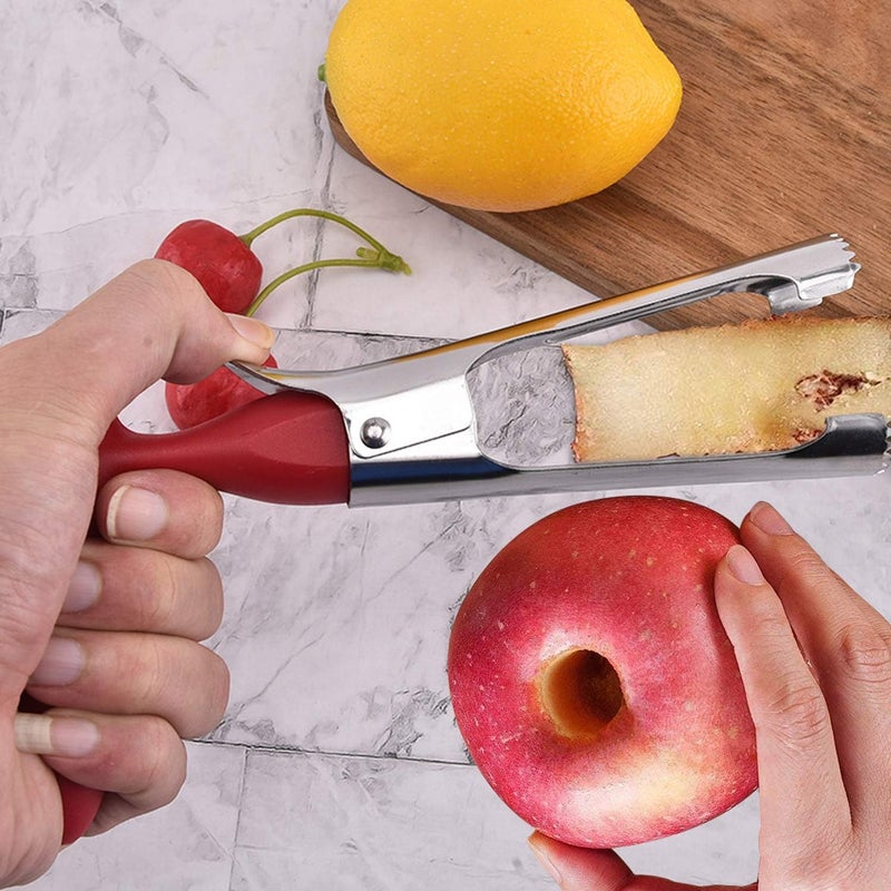 SINGARE Apple Cutter Slicer & Corer Kit - 12-Blade Apple Slicer & Corer, Includes 3 Premium Stainless Steel Fruit Forks - Image 2