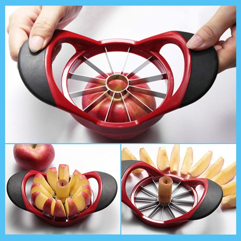SINGARE Apple Cutter Slicer & Corer Kit - 12-Blade Apple Slicer & Corer, Includes 3 Premium Stainless Steel Fruit Forks - Image 3