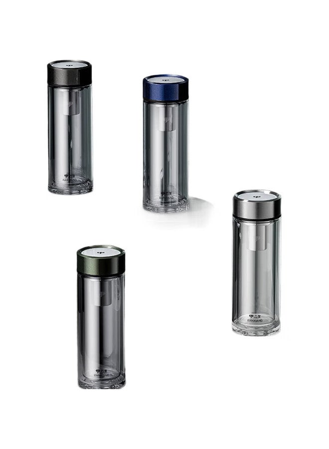 Wanxiang Double-Layer Glass Cup, Business Office V148Rl, Car Portable Gift Box, Tea Infuser, 370Ml Large Capacity, Home Water Cup - Image 2