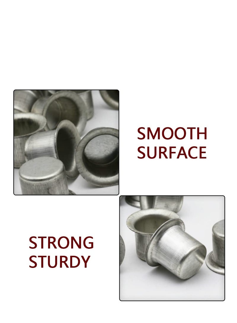 SYOSI 30 Pieces Metal Candle Cups, Decorative Candlestick Holder Prevents from Wax Dripping DIY Tealight Candle Holders for Lamp or Candle Making, Home, Wedding - Image 3