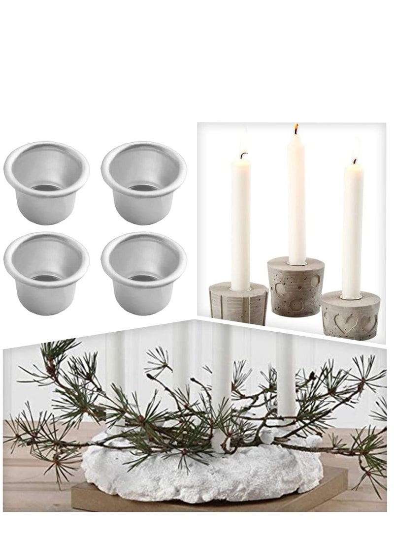 SYOSI 30 Pieces Metal Candle Cups, Decorative Candlestick Holder Prevents from Wax Dripping DIY Tealight Candle Holders for Lamp or Candle Making, Home, Wedding - Image 5