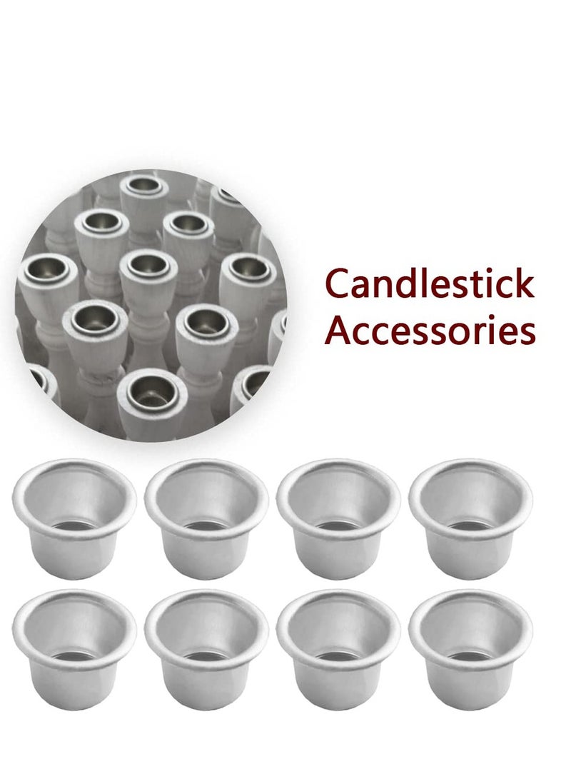 SYOSI 30 Pieces Metal Candle Cups, Decorative Candlestick Holder Prevents from Wax Dripping DIY Tealight Candle Holders for Lamp or Candle Making, Home, Wedding - Image 4