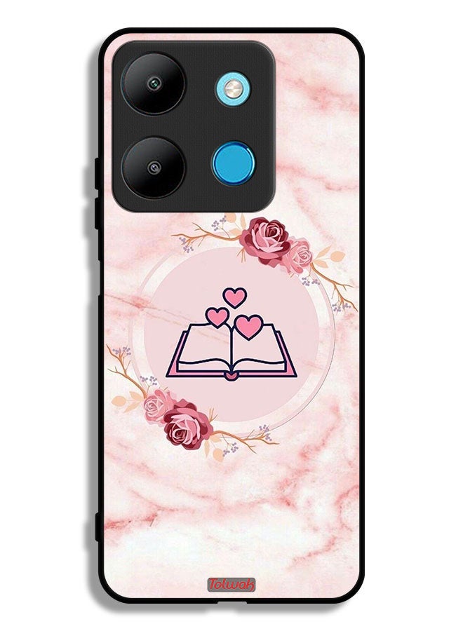Tolwak Infinix Smart 7 Protective Case Cover Three Hearts On Book Artwork - Image 1