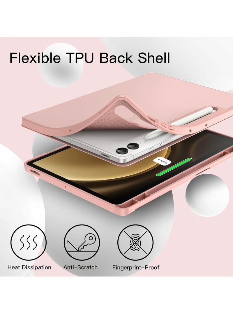 TIGER Premium Case for Samsung Galaxy Tab S9 FE+ 12.4-Inch with S Pen Holder, Soft TPU Tri-Fold Stand Protective Tablet Cover, Supports S Pen Charging, Auto Wake Sleep Function, Durable & Stylish Protection for Your Device - Image 2