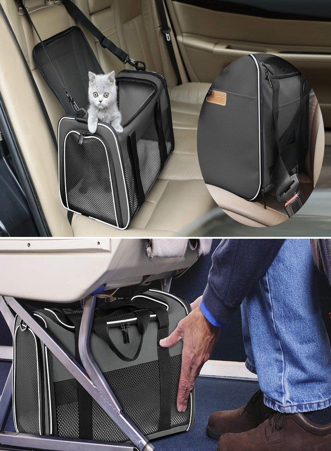 Akinerri Cat Carrier - Portable Foldable Dog Pet Carrier, Soft-Sided Pet Bag up to 15 Lbs, Airline Approved Travel Puppy Carrier - Image 5