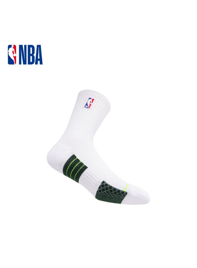 Nba Casual Basketball Socks For Men, High-top Thick Terry Cotton Socks, Autumn Long Tube Running Socks, 3 Pairs - Image 2