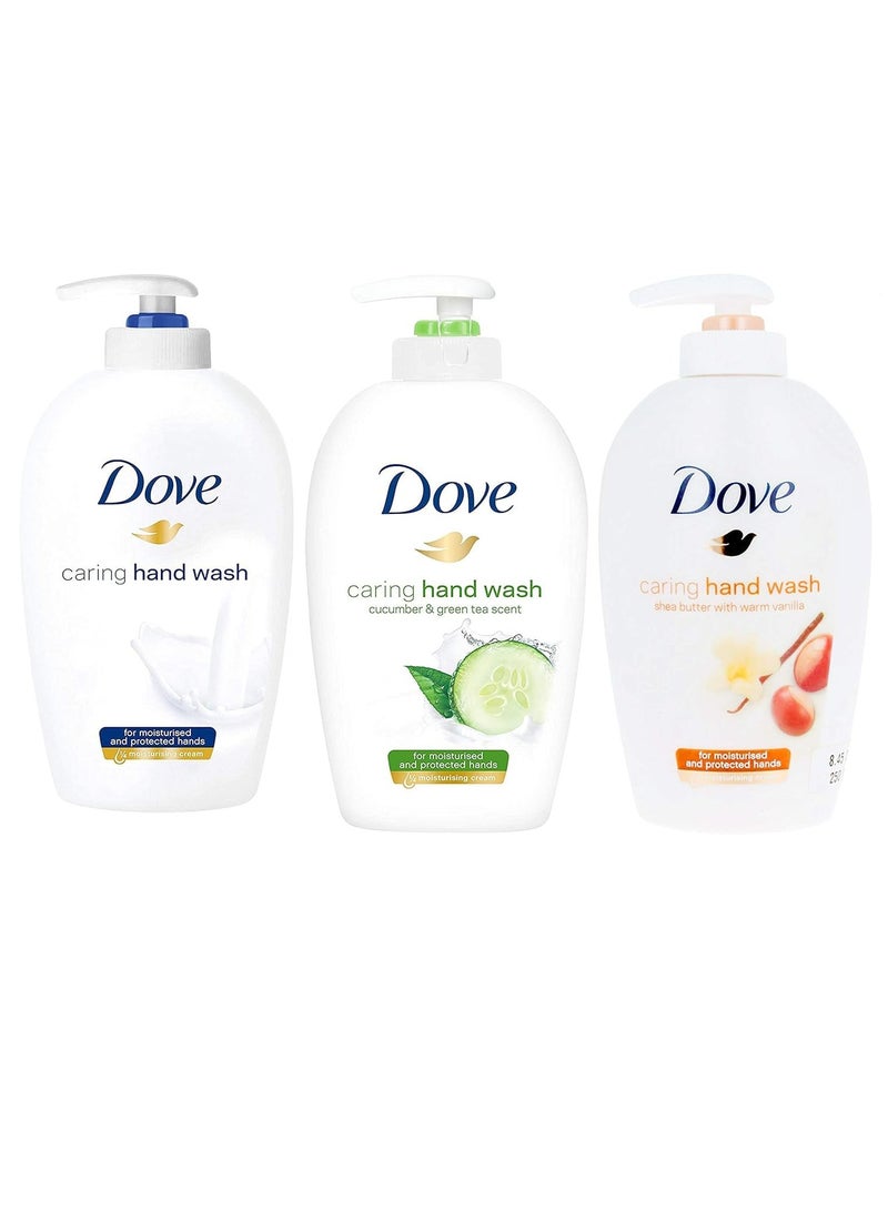 Dove Dove Variety Pack Hand Wash- Shea Butter with Warm Vanilla, Deeply Nourishing and Cucumber & Green Tea , 8.45 Ounce