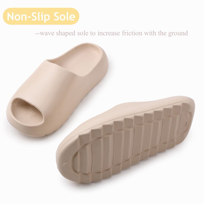 Cushioned Non-Slip Waterproof EVA Slides for Women Men and Kids, Soft Thick Sole Shower Sandals - Image 4