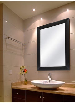 Creative Arts n Frames Creative Arts n Frames Polystyrene Synthetic Wood Rectangular Wall Mount Mirror Home Decor Items Classic Black 15 x 21 inch 
