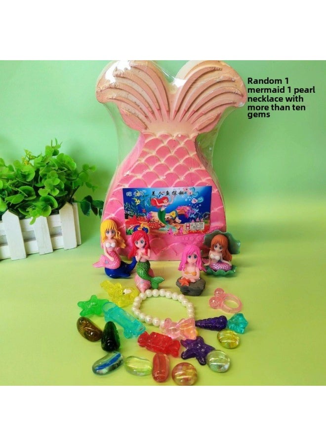 Archaeological Mermaid Princess's Treasure Mermaid Exploration Archaeological Mermaid Gem Shell Archaeological Toys-Color:On-site Chihiro Ultraman And Dinosaurs