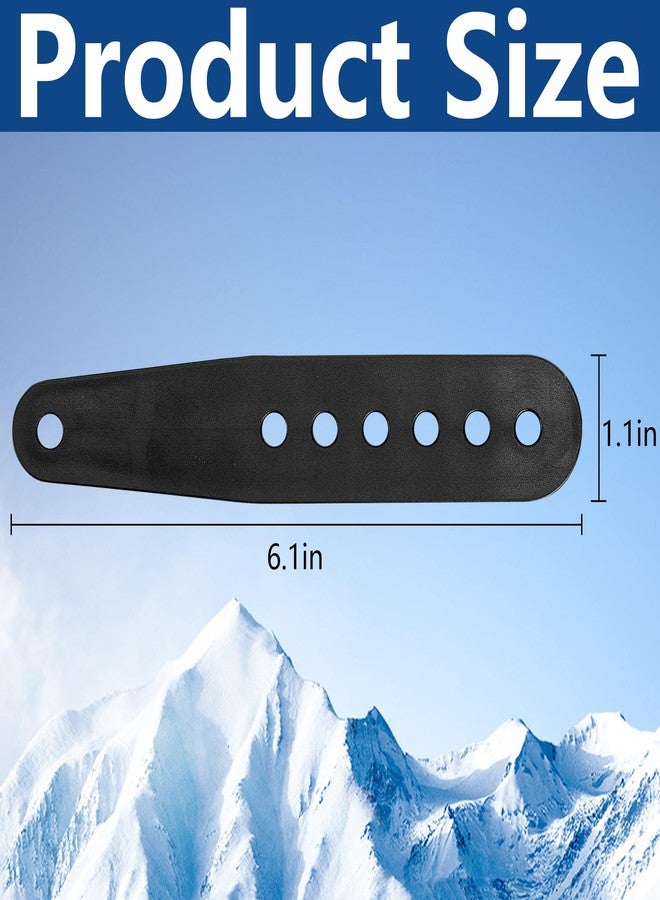 Shupakul 6 Pcs Snowboard Binding Tongue Hole Straps-6.1" x 1.1" Snowboard Binding Toe Slider Straps-Snowboard Ankle Ladder Strap Binding for Ski Strap-in Binding Replacement Accessories - Image 2