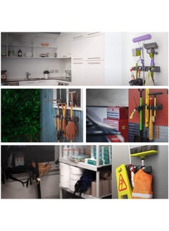 FEND Multipurpose Mop Holder Broom Holder Plastic Wall Mounted Organizer Storage Hooks Mop and Broom Holder for Kitchen Garden and Garage  - Image 5