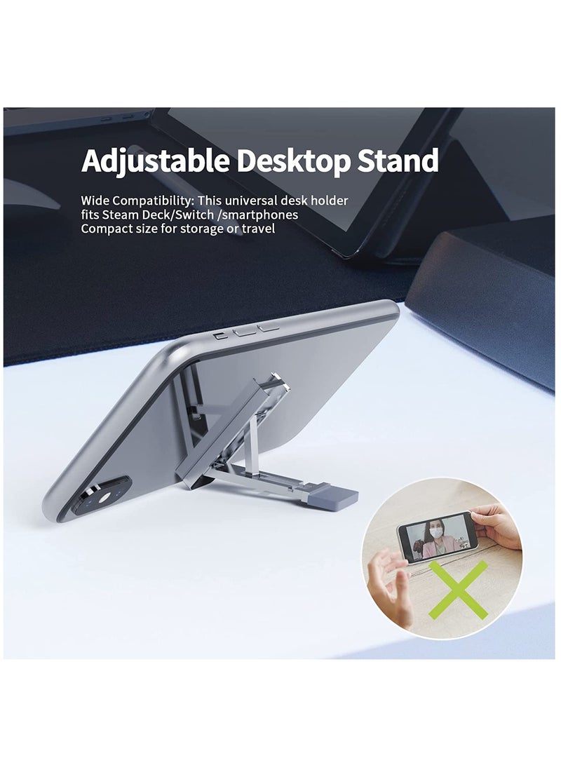 SYOSI Steam Deck Joystick Guards Bundle with 6 Joystick Protective Holder,1 Kickstand,1 90 Degree USB C Male to Dual USB C Adapter Compatible with Switch Lite/Phone  - Image 4
