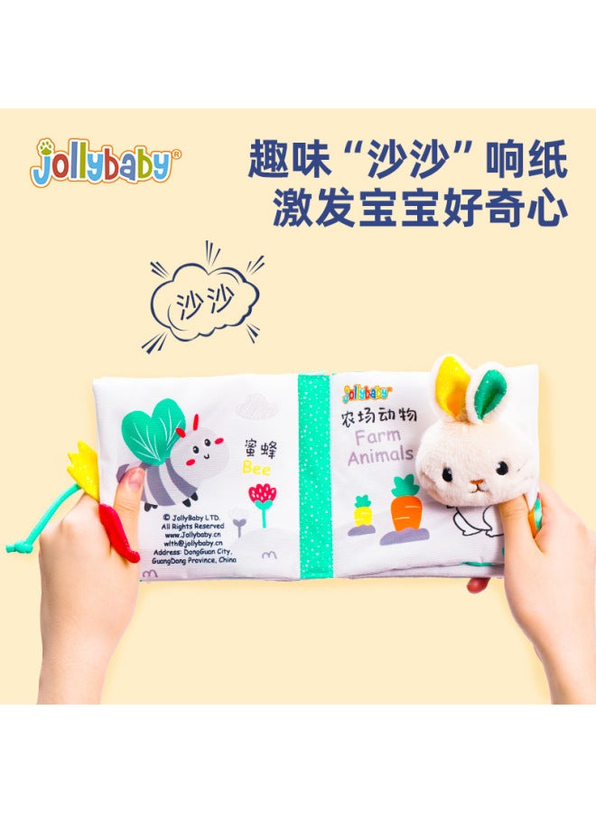 Jollybaby Cute Early Education Cloth Book 0-1 Years Old Baby Educational Toys Baby Animal Enlightenment Cloth Book - Image 4
