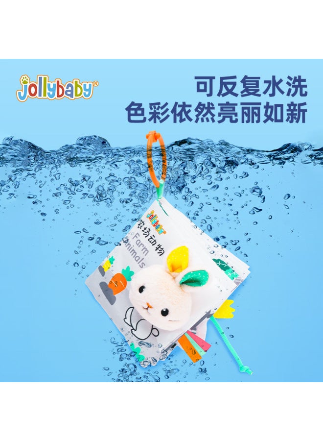 Jollybaby Cute Early Education Cloth Book 0-1 Years Old Baby Educational Toys Baby Animal Enlightenment Cloth Book - Image 3