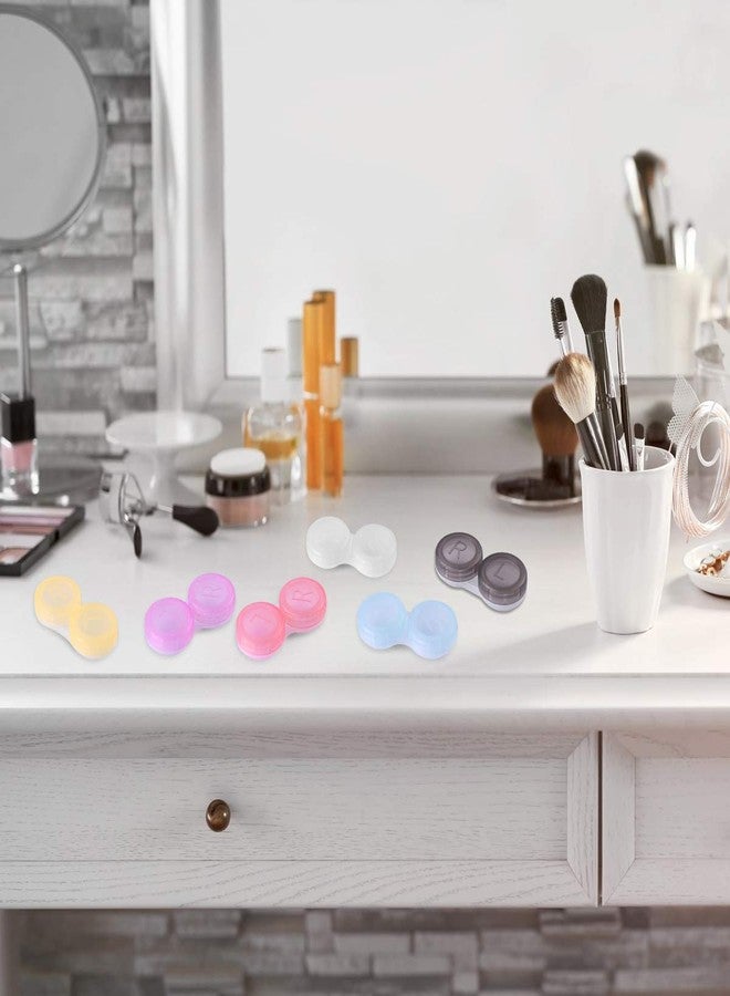 Teemico 60 Pcs Colorful Contact Lens Case Bulk Eye Lense Box Holder Container Soak Storage Travel Kit for Eyes Care,6 Colors (Black, White,Pink,Yellow,Purple,Blue) - Image 3