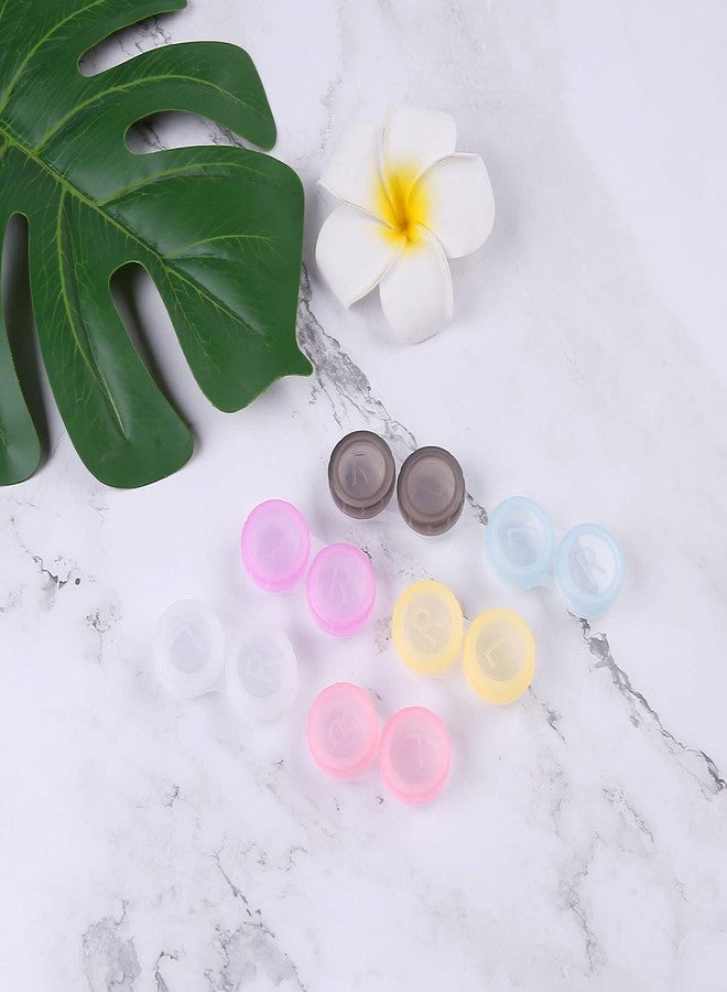 Teemico 60 Pcs Colorful Contact Lens Case Bulk Eye Lense Box Holder Container Soak Storage Travel Kit for Eyes Care,6 Colors (Black, White,Pink,Yellow,Purple,Blue) - Image 4