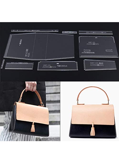 BAENRCY BAENRCY XBT01 Handbag Acrylic Template Leather Pattern Acrylic Leather Pattern Leather Templates for Bags 