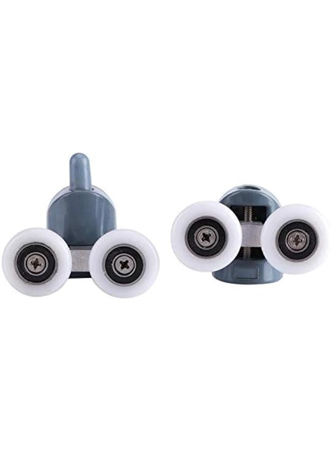8PCS Roller Diameter 19mm for The Bathroom Pan Glass Sliding Door Pulleys,Shower Door Rollers,Runners,Wheels,Strong Load Bearing Capacity, Ultra Quiet(Double Wheel), Shower Door Rollers,8PCS Roll  - Image 1