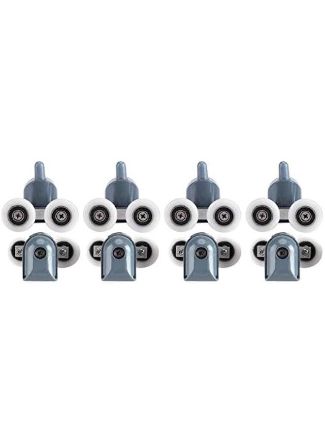 8PCS Roller Diameter 19mm for The Bathroom Pan Glass Sliding Door Pulleys,Shower Door Rollers,Runners,Wheels,Strong Load Bearing Capacity, Ultra Quiet(Double Wheel), Shower Door Rollers,8PCS Roll  - Image 4