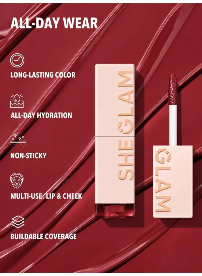 SHEGLAM Take A Hint Lip Tint-Level Up Color Changing Long Lasting Lip Gloss High Gloss
