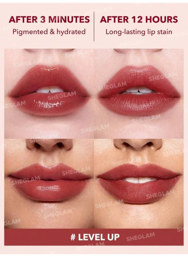 SHEGLAM Take A Hint Lip Tint-Level Up Color Changing Long Lasting Lip Gloss High Gloss